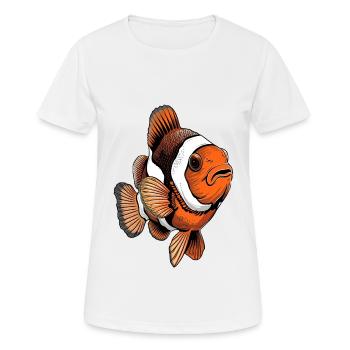 Clownfisch - Frauen T-Shirt atmungsaktiv - Weiß - Vorne - AI Model Female 172 dark (172cm)