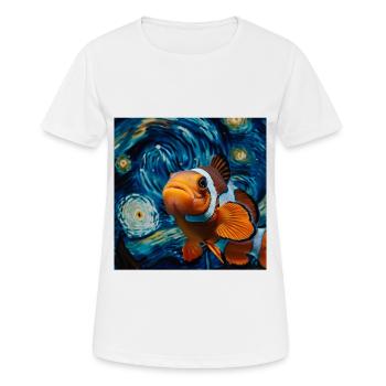 Clownfisch - Frauen T-Shirt atmungsaktiv - Weiß - Vorne - AI Model Female 172 dark (172cm)
