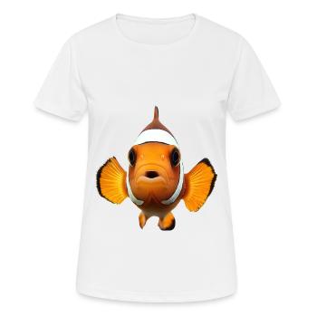 Clownfisch - Frauen T-Shirt atmungsaktiv - Weiß - Vorne - AI Model Female 172 dark (172cm)