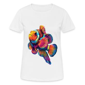 Clownfisch - Frauen T-Shirt atmungsaktiv - Weiß - Vorne - AI Model Female 172 dark (172cm)