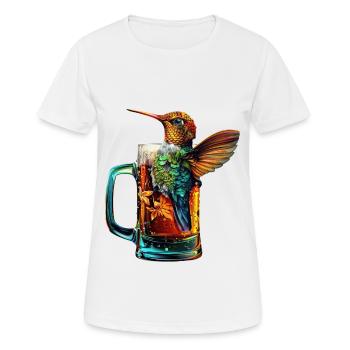 Kolibri Bier - Frauen T-Shirt atmungsaktiv - Weiß - Vorne - AI Model Female 172 dark (172cm)