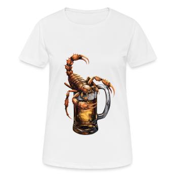 Scorpion Bier - Frauen T-Shirt atmungsaktiv - Weiß - Vorne - AI Model Female 172 dark (172cm)