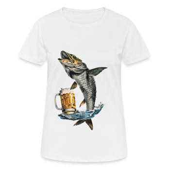 Tarpon Bier - Frauen T-Shirt atmungsaktiv - Weiß - Vorne - AI Model Female 172 dark (172cm)