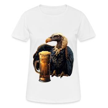 Geier Bier - Frauen T-Shirt atmungsaktiv - Weiß - Vorne - AI Model Female 172 dark (172cm)