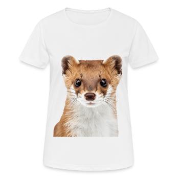 Hermelin - Frauen T-Shirt atmungsaktiv - Weiß - Vorne - AI Model Female 172 dark (172cm)
