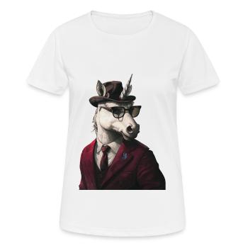 Einhorn - Frauen T-Shirt atmungsaktiv - Weiß - Vorne - AI Model Female 172 dark (172cm)