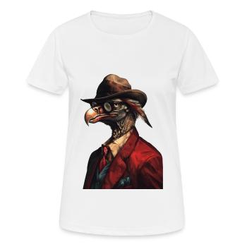 Geier - Frauen T-Shirt atmungsaktiv - Weiß - Vorne - AI Model Female 172 dark (172cm)