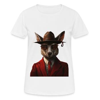Wallaby - Frauen T-Shirt atmungsaktiv - Weiß - Vorne - AI Model Female 172 dark (172cm)