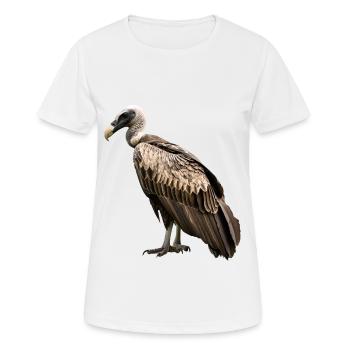 Geier - Frauen T-Shirt atmungsaktiv - Weiß - Vorne - AI Model Female 172 dark (172cm)