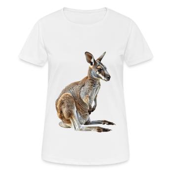 Wallaby - Frauen T-Shirt atmungsaktiv - Weiß - Vorne - AI Model Female 172 dark (172cm)