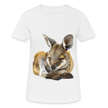 Wallaby - Frauen T-Shirt atmungsaktiv - Weiß - Vorne - AI Model Female 172 dark (172cm)