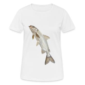 Tarpon - Frauen T-Shirt atmungsaktiv - Weiß - Vorne - AI Model Female 172 dark (172cm)