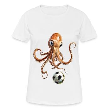 Tintenfisch - Frauen T-Shirt atmungsaktiv - Weiß - Vorne - AI Model Female 172 dark (172cm)