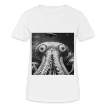 Tintenfisch - Frauen T-Shirt atmungsaktiv - Weiß - Vorne - AI Model Female 172 dark (172cm)