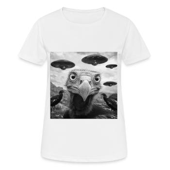 Geier - Frauen T-Shirt atmungsaktiv - Weiß - Vorne - AI Model Female 172 dark (172cm)