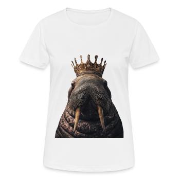 Walross - Frauen T-Shirt atmungsaktiv - Weiß - Vorne - AI Model Female 172 dark (172cm)