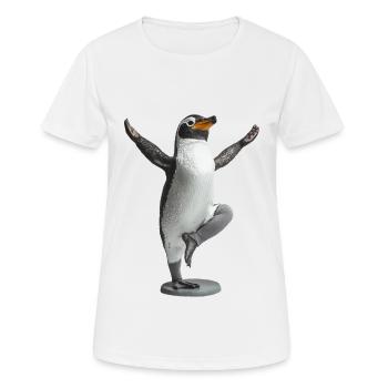 Pinguin - Frauen T-Shirt atmungsaktiv - Weiß - Vorne - AI Model Female 172 dark (172cm)