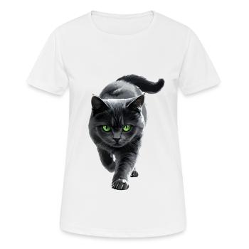 Britisch Kurzhaar - Frauen T-Shirt atmungsaktiv - Weiß - Vorne - AI Model Female 172 dark (172cm)