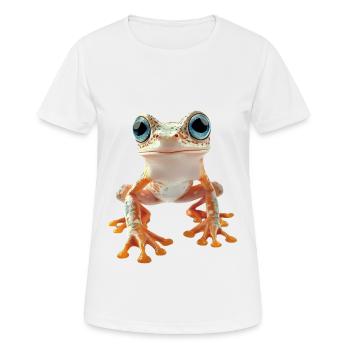 Frosch - Frauen T-Shirt atmungsaktiv - Weiß - Vorne - AI Model Female 172 dark (172cm)