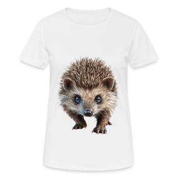 Igel - Frauen T-Shirt atmungsaktiv - Weiß - Vorne - AI Model Female 172 dark (172cm)