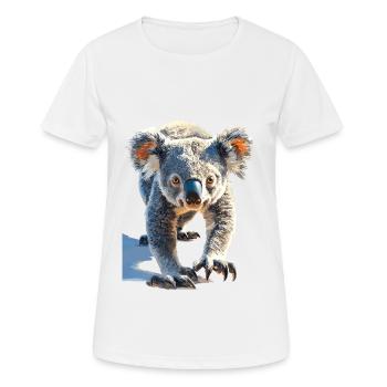 Koala - Frauen T-Shirt atmungsaktiv - Weiß - Vorne - AI Model Female 172 dark (172cm)