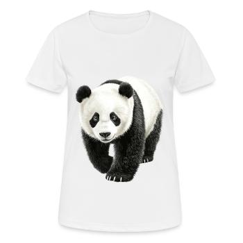 Panda - Frauen T-Shirt atmungsaktiv - Weiß - Vorne - AI Model Female 172 dark (172cm)