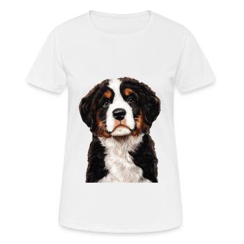 Bernhardiner - Frauen T-Shirt atmungsaktiv - Weiß - Vorne - AI Model Female 172 dark (172cm)