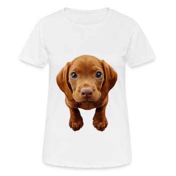 Vizsla - Frauen T-Shirt atmungsaktiv - Weiß - Vorne - AI Model Female 172 dark (172cm)