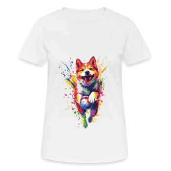 Akita - Frauen T-Shirt atmungsaktiv - Weiß - Vorne - AI Model Female 172 dark (172cm)