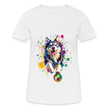 Alaskan Malamute - Frauen T-Shirt atmungsaktiv - Weiß - Vorne - AI Model Female 172 dark (172cm)