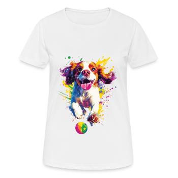 Cavalier King Charles - Frauen T-Shirt atmungsaktiv - Weiß - Vorne - AI Model Female 172 dark (172cm)