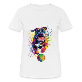 Bullmastiff - Frauen T-Shirt atmungsaktiv - Weiß - Vorne - AI Model Female 172 dark (172cm)