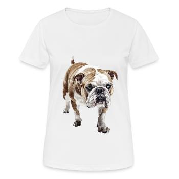 Bulldogge - Frauen T-Shirt atmungsaktiv - Weiß - Vorne - AI Model Female 172 dark (172cm)