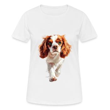 Cavalier King Charles - Frauen T-Shirt atmungsaktiv - Weiß - Vorne - AI Model Female 172 dark (172cm)