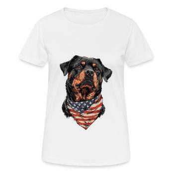 Rottweiler - Frauen T-Shirt atmungsaktiv - Weiß - Vorne - AI Model Female 172 dark (172cm)