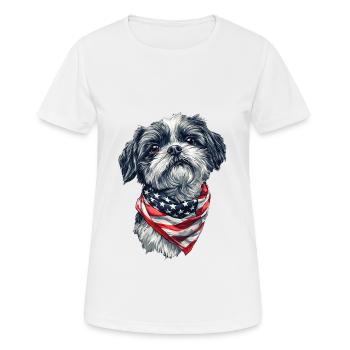Shih Tzu - Frauen T-Shirt atmungsaktiv - Weiß - Vorne - AI Model Female 172 dark (172cm)