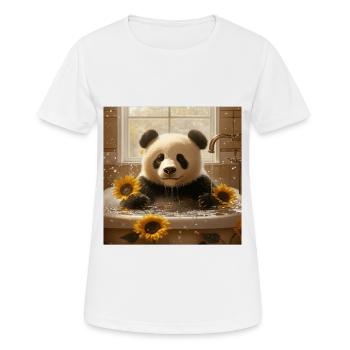 Panda - Frauen T-Shirt atmungsaktiv - Weiß - Vorne - AI Model Female 172 dark (172cm)