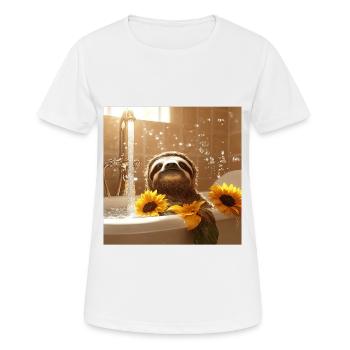 Faultier - Frauen T-Shirt atmungsaktiv - Weiß - Vorne - AI Model Female 172 dark (172cm)