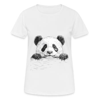 Panda - Frauen T-Shirt atmungsaktiv - Weiß - Vorne - AI Model Female 172 dark (172cm)