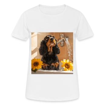 Cocker Spaniel - Frauen T-Shirt atmungsaktiv - Weiß - Vorne - AI Model Female 172 dark (172cm)