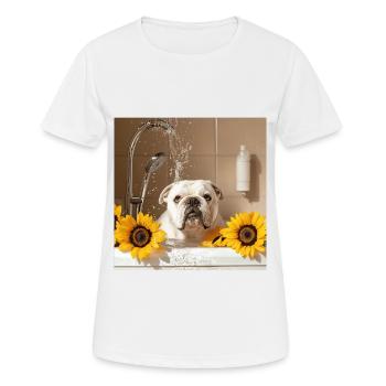 Bulldogge - Frauen T-Shirt atmungsaktiv - Weiß - Vorne - AI Model Female 172 dark (172cm)