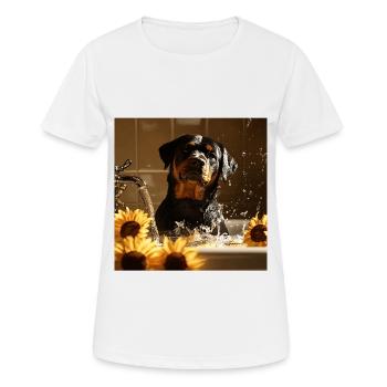 Rottweiler - Frauen T-Shirt atmungsaktiv - Weiß - Vorne - AI Model Female 172 dark (172cm)