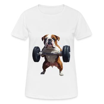 Bulldogge - Frauen T-Shirt atmungsaktiv - Weiß - Vorne - AI Model Female 172 dark (172cm)
