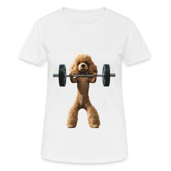 Pudel - Frauen T-Shirt atmungsaktiv - Weiß - Vorne - AI Model Female 172 dark (172cm)