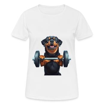 Rottweiler - Frauen T-Shirt atmungsaktiv - Weiß - Vorne - AI Model Female 172 dark (172cm)