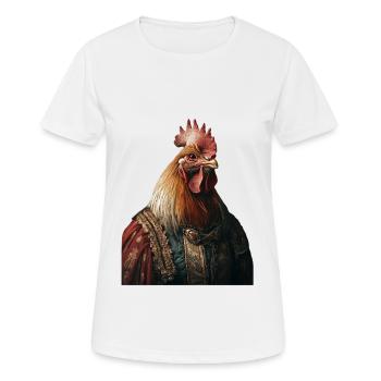 Huhn - Frauen T-Shirt atmungsaktiv - Weiß - Vorne - AI Model Female 172 dark (172cm)