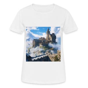 Mittelalterliche Burg - Frauen T-Shirt atmungsaktiv - Weiß - Vorne - AI Model Female 172 dark (172cm)