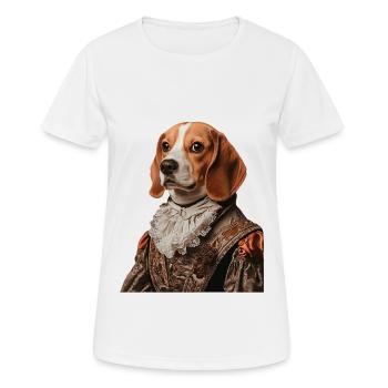 Beagle - Frauen T-Shirt atmungsaktiv - Weiß - Vorne - AI Model Female 172 dark (172cm)