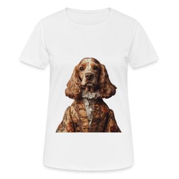 Cocker Spaniel - Frauen T-Shirt atmungsaktiv - Weiß - Vorne - AI Model Female 172 dark (172cm)