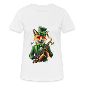 Fuchs - Frauen T-Shirt atmungsaktiv - Weiß - Vorne - AI Model Female 172 dark (172cm)